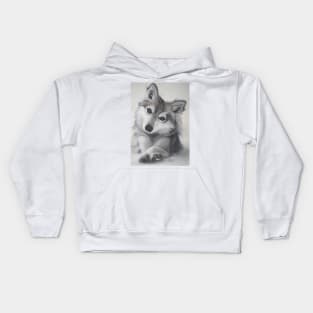 Cute Husky Puppy Kids Hoodie